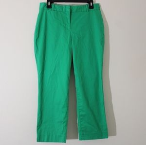 Talbots Curvy Green Crop Ankle Trousers